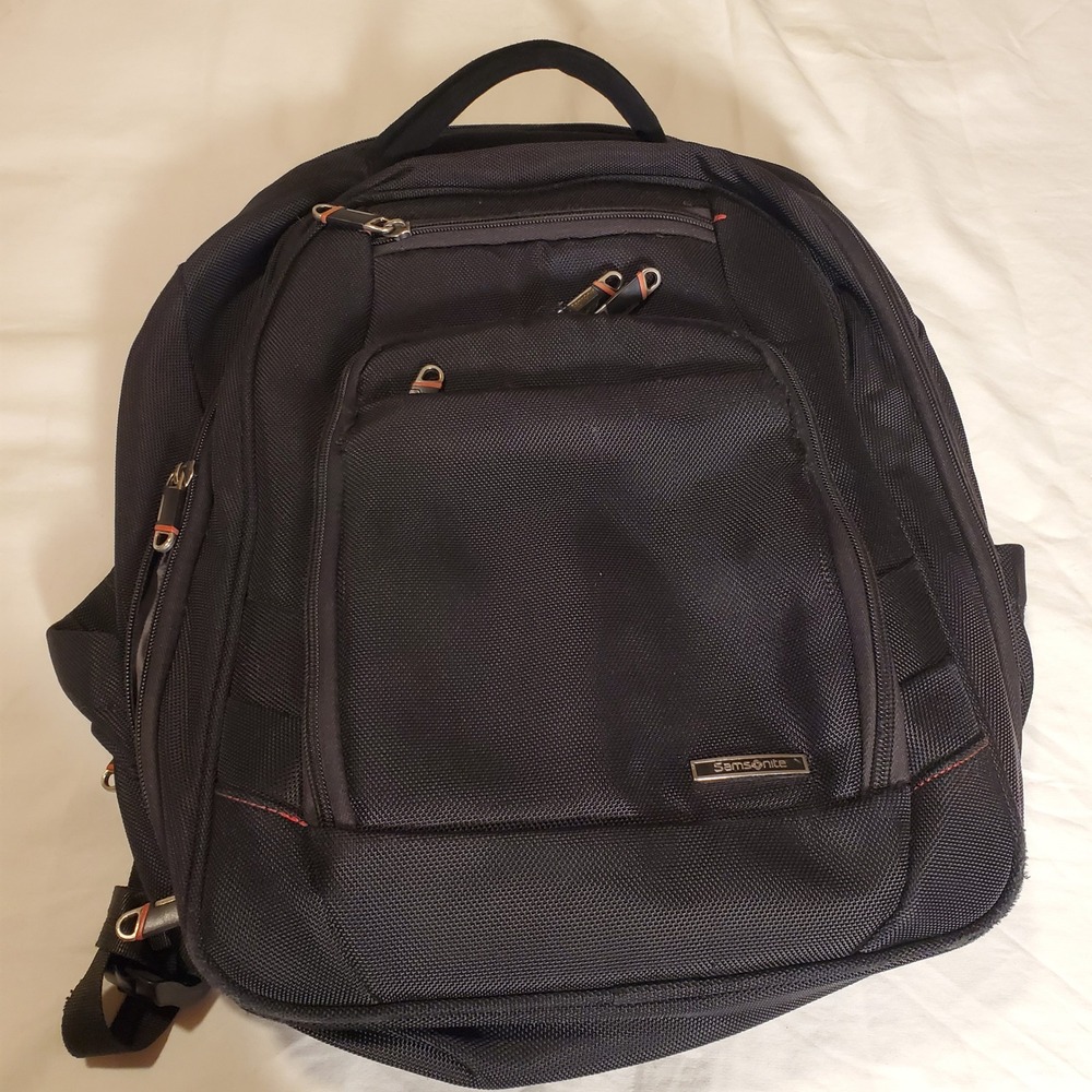 Samsonite Tectonic PFT Laptop Backpack Black TSA Friendly Travel Bag 17 inch